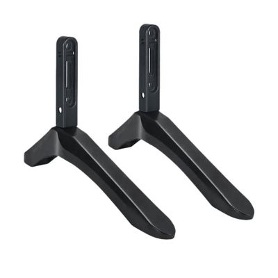BUDAY 2pcs Universal Aluminum TV Stand Base Mount for Samsung for Vizio for Sony LCD TV Black Television Bracket Table Holder