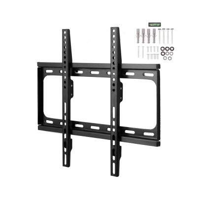 BUDAY Adjustable TV Mount Monitor Holder with Level Low Profile Flat TV Wall Mount for LCD LED TV Screen Flat Panel TV Frame(14-42inch tilt)