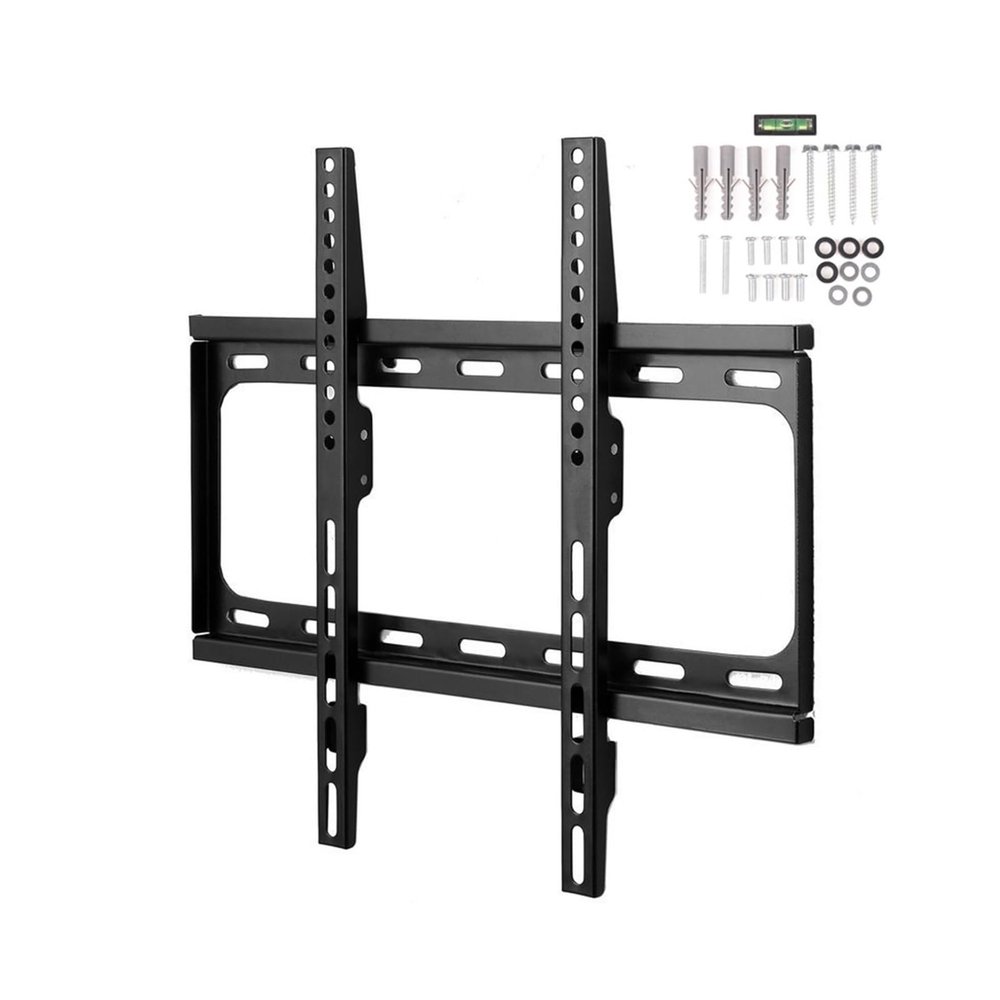 BUDAY Adjustable TV Mount Monitor Holder with Level Low Profile Flat TV Wall Mount for LCD LED TV Screen Flat Panel TV Frame(14-42inch tilt)