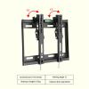 BUDAY Adjustable TV Mount Monitor Holder with Level Low Profile Flat TV Wall Mount for LCD LED TV Screen Flat Panel TV Frame(14-42inch tilt) view 2