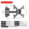 BRART TV Wall Mount Bracket, Rotation Tilt Swivel Retractable TV Mount Stand for 14-37 Inch LED, LCD Flat Screen TV Monitor Holder view 2