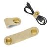 2 Pack Cord Organizer, Leather Cable Management, Earphone Clips Ties, Cable Straps, USB Straps, Stocking Stuffers for Men (Gold) view 1