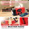 Rckskaya 2000mAh Emergency Crank Radio, NOAA Weather Radio Portable AM/FM view 3