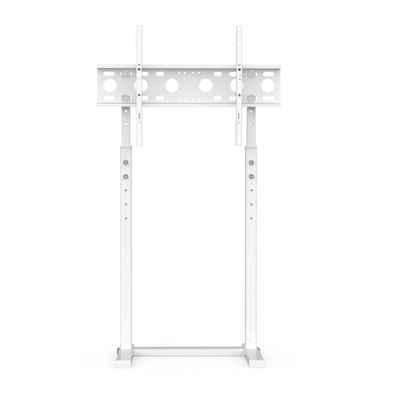 BKUANE TV Floor Stand Tall TV Stand Height Adjustable TV Mount Free Standing TV Bracket for 32-65 Flat Panel LED LCD Screens(White)