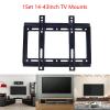 BUDAY 14-43Inch TV Mounts LCD LED Monitor Wall Mount Bracket Fixed Flat Panel TV Frame Thickness 0.8MM view 2