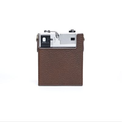 35AF Case, BMAOLLONGB Handmade Genuine Real Leather Half Camera Case Bag Cover for Rollei 35AF with Lens Cover (Coffee)
