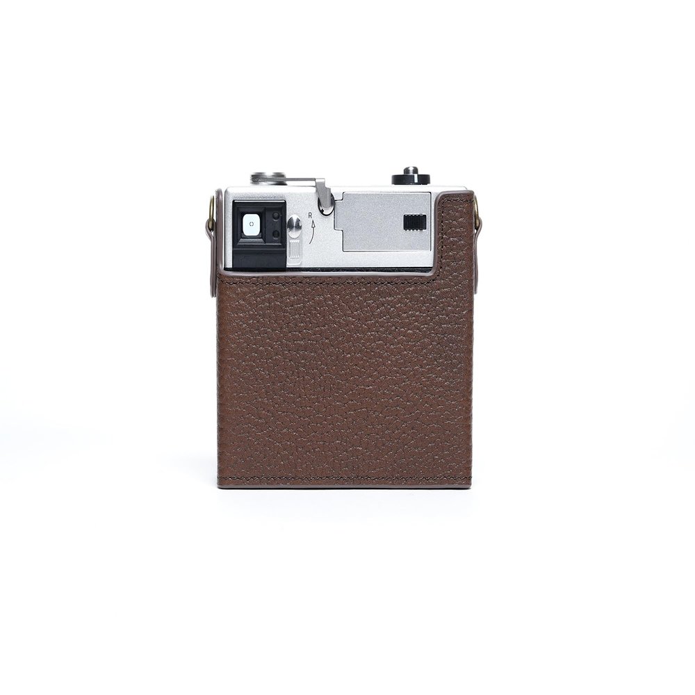 35AF Case, BMAOLLONGB Handmade Genuine Real Leather Half Camera Case Bag Cover for Rollei 35AF with Lens Cover (Coffee)