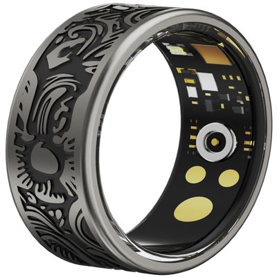 CNBRO Smart Ring Heart Rate Monitor Sleep Ring Fitness Tracker Blood Pressure Step Counter Calories Pedometer Waterproof Health Vintage Smart Rings for Men Women Unique Anillo inteligente