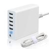 110W GaN Charger with 1 DC Port & 5 USB Ports, 85W Mag 2 L-Tip Power Adapter Charger for Mac Book Pro 13/15/17 Inch, Fast USB Charging Adapter Compatible with iPhone, Android Phones and Tablets view 2