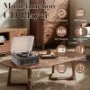 Gueray CD Player with Speakers HiFi Stereo Sound for Home,Bluetooth Retro Wood CD Music Players FM Radio with Remote Control,Support USB & AUX Playback view 2
