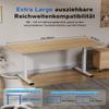 Xyndyx 264 lbs Capacity Dual Motor Electric Standing Desk Frame, Height Adjustable Sit Stand up Desk Legs for 39.4 to 74.8 Desktop, Anti-Collision Function, Cable Tray, 2 Hooks, White Frame Only view 2