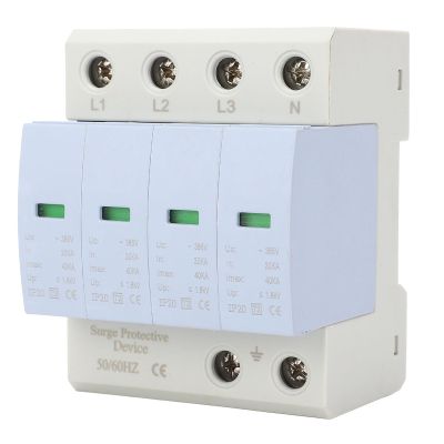 4P A or AC385V, Low Voltage Arrester Device for House Rail Mounting, Ive Device with 35mm Rail, Arrestor for AC Power Lines
