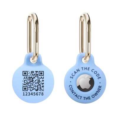 PIKEEPER Silicone Tag Holder - Compatible with Apple AirTag, Smart QR Code Keychain for Pets, Keys, Luggage, and Valuables