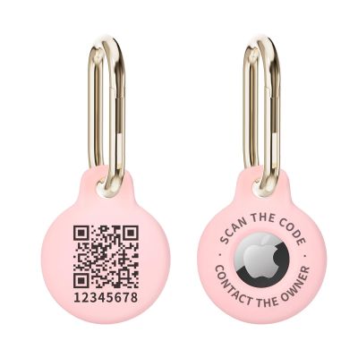 PIKEEPER Smart QR Code Silicone Case - Compatible with Apple AirTag, Durable Keychain Holder for Luggage, Keys, Pets, Dogs, Cats, Backpacks and More