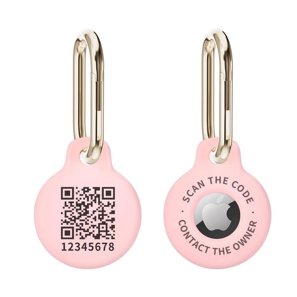 PIKEEPER Smart QR Code Silicone Case - Compatible with Apple AirTag, Durable Keychain Holder for Luggage, Keys, Pets, Dogs, Cats, Backpacks and More