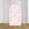 KONPON Pink Small Flowers Arched Backdrop Cover Pink Bow Stretchy Arched Stand Cover for Coquette Girls Birthday Party Decorations (No Stand!) view 2