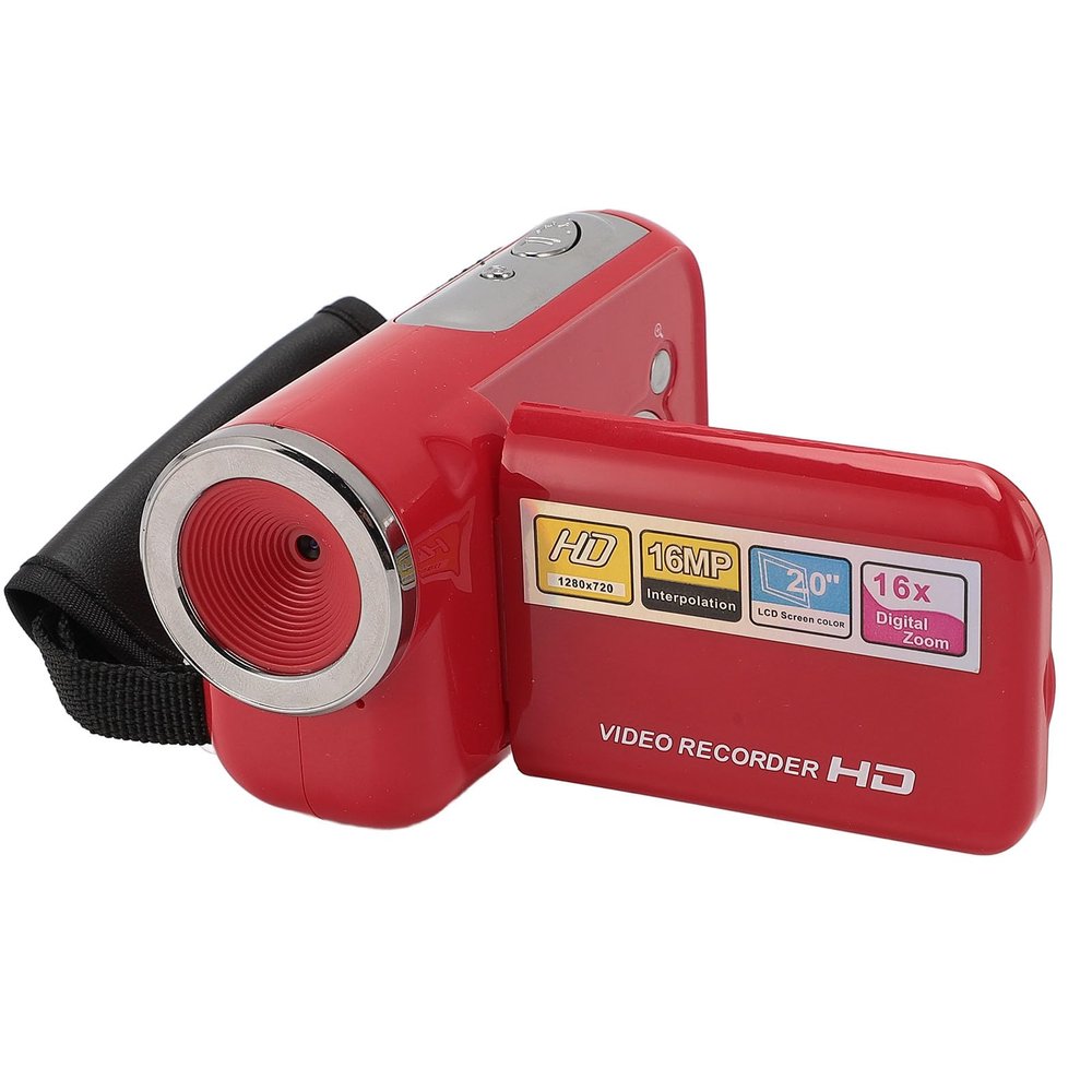 Video Camera Camcorder, Full HD 1080P 16MP Digital Camera Recorder with 16X Digital Zoom 2in Screen, Portable Anti Shake DV Camcorder (64GB)