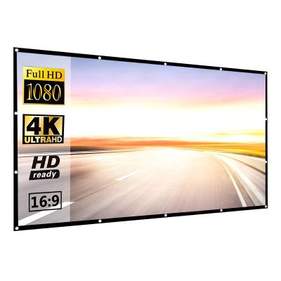 Foldable Anti-Crease Movie Screen, 16:9 HD, Portable Projector Screen for Outdoor Travel, Camping, Backyard Movie Nights(120inch 16:9)
