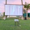 Foldable Anti-Crease Movie Screen, 16:9 HD, Portable Projector Screen for Outdoor Travel, Camping, Backyard Movie Nights(120inch 16:9) view 2