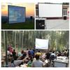 Foldable Anti-Crease Movie Screen, 16:9 HD, Portable Projector Screen for Outdoor Travel, Camping, Backyard Movie Nights(120inch 16:9) view 3
