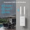 BrosTrend AC1200 Outdoor Access Point Long Range, IP65 Weatherproof Gigabit WiFi Access Point, Dual Band 5GHz + 2.4G, PoE Powered, with Passive PoE Injector, Universal Compatible, WAP for Yard Farm RV view 2