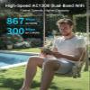 BrosTrend AC1200 Outdoor Access Point Long Range, IP65 Weatherproof Gigabit WiFi Access Point, Dual Band 5GHz + 2.4G, PoE Powered, with Passive PoE Injector, Universal Compatible, WAP for Yard Farm RV view 3