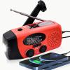 Portable 2000mAh Hand Crank Emergency Solar Panel SOS Weather Radio, Self-Powered 7 NOAA Channels Emergency Radio, WB/AM/FM Radios with Reading Lamp, Hand Crank Flashlight Home Survival Supplies (Red) view 1