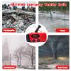 Portable 2000mAh Hand Crank Emergency Solar Panel SOS Weather Radio, Self-Powered 7 NOAA Channels Emergency Radio, WB/AM/FM Radios with Reading Lamp, Hand Crank Flashlight Home Survival Supplies (Red) view 4