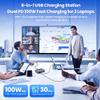USB C Charger 415W USB C Charger Block, 8-Ports GaN IV Fast Charging Station Hub, Dual PD 100W Laptop Charger Adapter,for MacBook Pro/Air/iPad/iPhone16/15/14/Apple Watch/DELL/Samsung for Home Office view 3