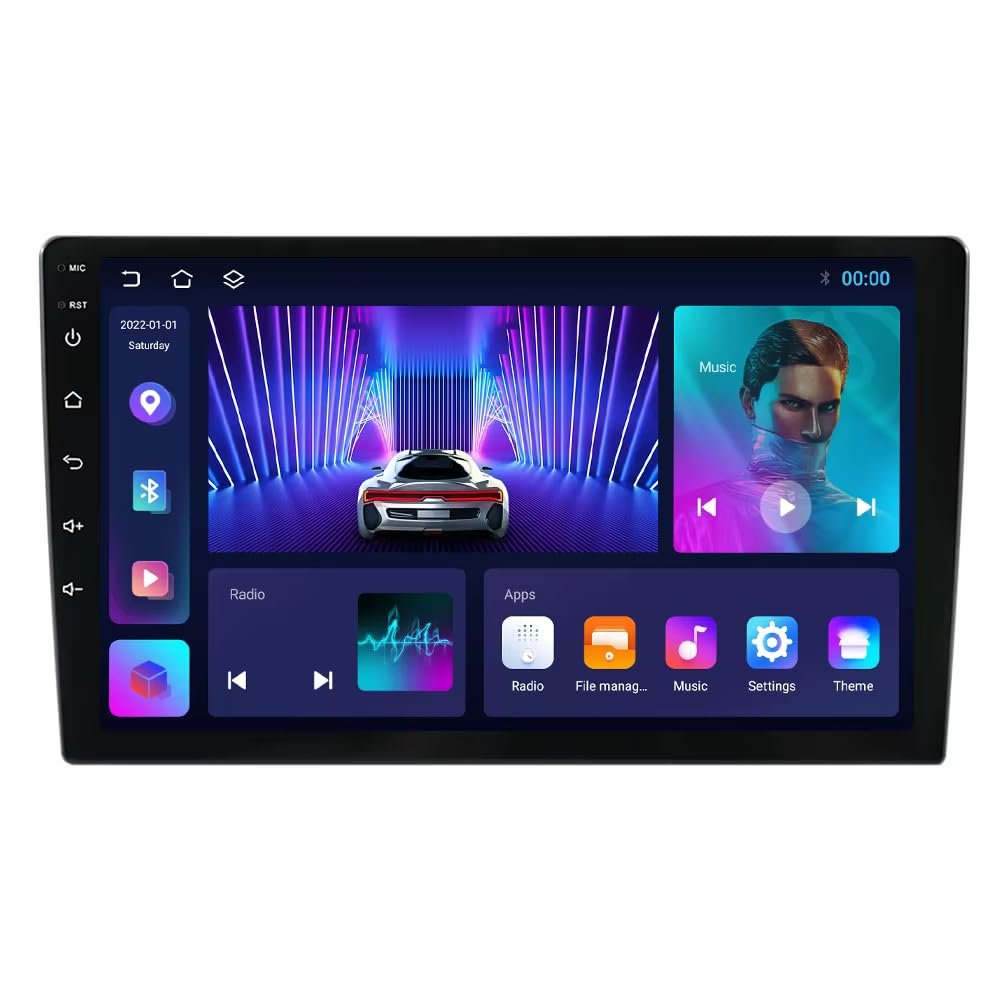 MekedeTech Android Touch Screen for Toyota Hiace Radio Upgrade 2013-2018 Head Unit Replacement,10 inch Stereo Navigation with Wireless CarPlay/Android Auto/FM,4 core 1+32G