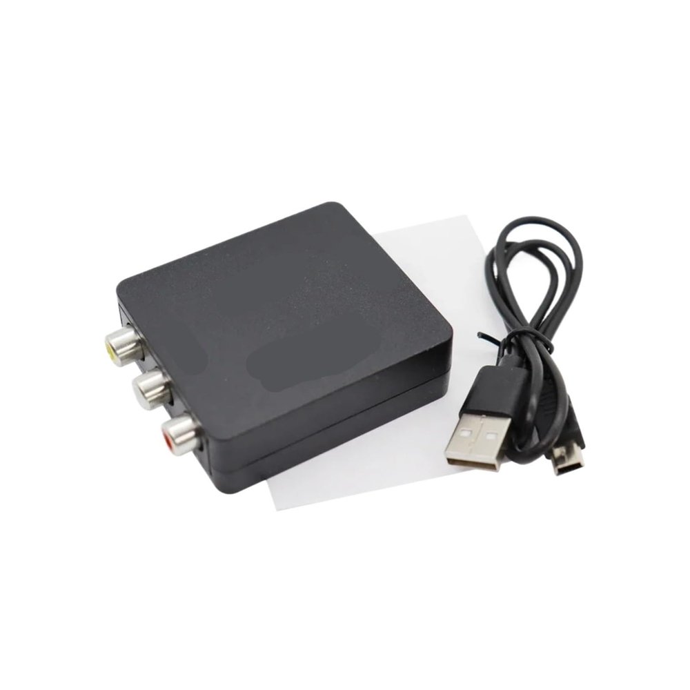 AV to HDMI-Composite Adapter Converter 1080P AV2HDMI Video Cable CVBS AV Adapter Compatible with The HD TV with USB Cable(with Cable Black)
