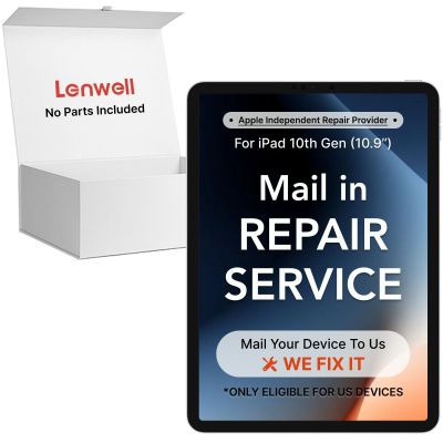 Lenwell Mail-in Repair Service with Original OEM Pull Screen Replacement for iPad 10th Gen 10.9" 2022 Display Digitizer LCD Touch Assembly A2777 A2696 A2757 (Repair Service, no Screen Tools)