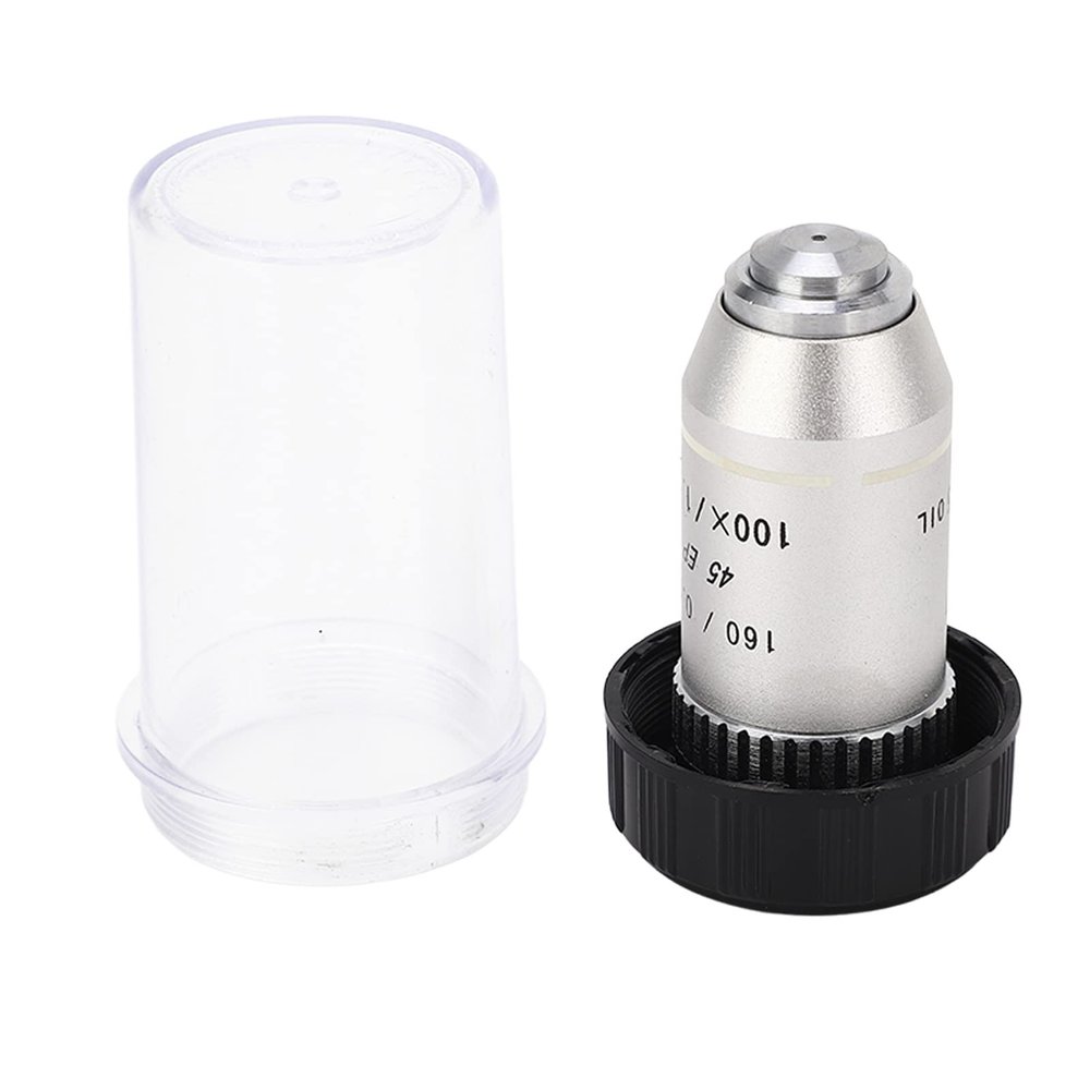 Achromatic Microscope Objective 100X Standard RMS Thread Spring Biological Microscope Objective Lens