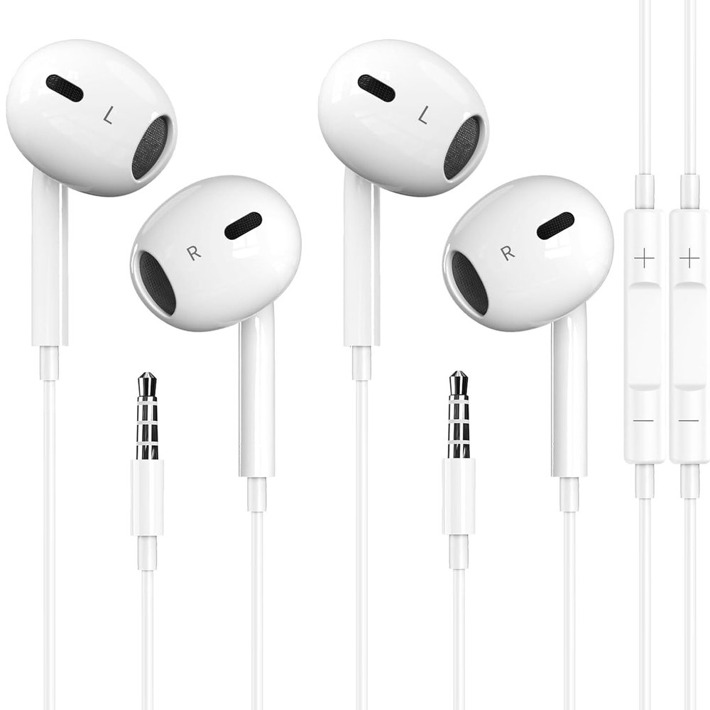 Nimizo 2 Pack Wired iPhone Earbuds/Headphones/Earphones with 3.5mm Wired