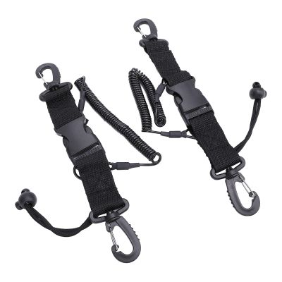 2 Pack Scuba Diving Lanyard, Spring Coil Nylon Rope, Scuba Diving Lanyard, Nylon Rope with Quick Release Buckle, Heavy Duty Stainless Steel Spring Coiled Lanyard, for Camera and