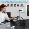 Greadio Stereo System for Home with Boombox CD and Cassette Player Combo, 40W Home Stereo System with Bluetooth, FM Radio/USB/TF/AUX/Remote Control, Detachable Wooden Bookshelf Speakers view 3