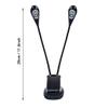 6 Beads Double Adjustable Arm LED Clip On Light Portable Mini Reading Lamp for Music Stand Night Reading with USB Cable Great Accessory for Anywhere Handy (6 Lights view 2