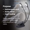 6 Beads Double Adjustable Arm LED Clip On Light Portable Mini Reading Lamp for Music Stand Night Reading with USB Cable Great Accessory for Anywhere Handy (6 Lights view 4