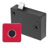 Fingerprint Door Locks, Fingerprint Door Lock with External USB Mobile Power 0.5 Seconds Aluminum Alloy Semiconductor Recognition Finger Print Lock for (Square Aluminum Alloy view 3