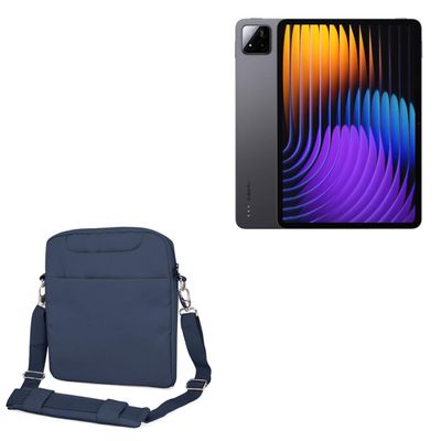 BoxWave Case Compatible with Xiaomi Pad 7 Pro - Encompass Urban Bag, Over Shoulder Messenger Straps Handle Bag Pockets - Navy