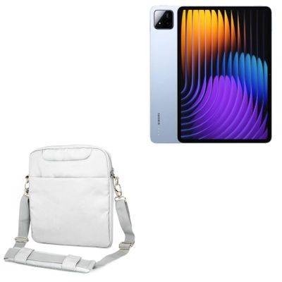 BoxWave Case Compatible with Xiaomi Pad 7 - Encompass Urban Bag, Over Shoulder Messenger Straps Handle Bag Pockets - Cool Grey