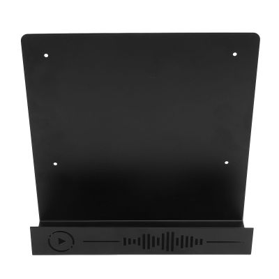 JTLB Wall Mount Record Holder, Metal Display Shelf Storage Organizer for 10-15 Music Records, Designed with Full Front View, Slim Minimalist Design and Back Guard Function