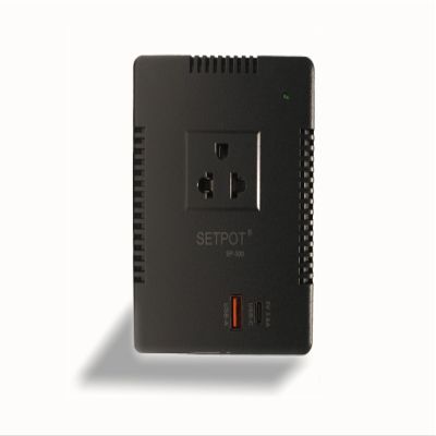SETPOT Power Travel Voltage Converter Transformer, Step Up/Step Down 220/110v to 110/220v Type E/F Plug, Works with Hair Straightener, Electronics Chargers, 1 USB A/C 18W Fast Charge, (300, Watts)