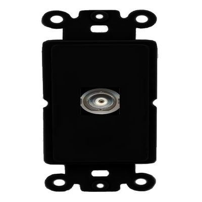 RiteAV 1 Port BNC Rocker Insert Module Wall Plate [Black]