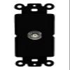 RiteAV 1 Port BNC Rocker Insert Module Wall Plate [Black] view 1