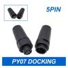 BHUPWZE PY07 Z108 Waterproof Connector Docking Plastic Aviation Plug Bayonet Socket IP67 Butt Connector 2pin 3pin 4pin 5pin 6pin 7pin(5P Bayonet) view 2