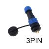 BHUPWZE SP16 Connector 2pin /3/4/5/6/7/8/9 Waterproof IP68 Male Plug/Female Socket Power Cable Connectors(Back Nut 3P) view 2
