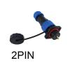 BHUPWZE SP16 Waterproof Flange Connector 2/3/4/5/6/7/8/9 Pin IP68 Power Cable Connector Male Plug/Female Socket(Flange 2P) view 2