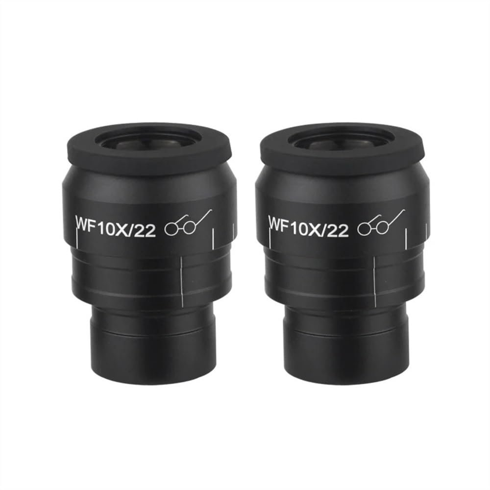 Microscope Observation 2PCS WF10X WF15X WF20X WF25X WF30X Wide Field Eyepiece for Binocular Trinocular Stereo Microscope 30MM Installation Interface(WF10-22 B)