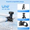 Foboull Starlink Mini Mount Kit for RV, Boat, Camper, Ladder & Guardrail - CNC Aluminum Alloy Adjustable Clamp (0.79"-1.38" Pipe Diameter) - Universal Pipe Adapter Compatible with Starlink mini view 3